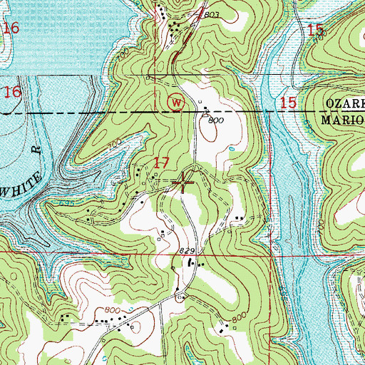 Topographic Map of Price Place, AR