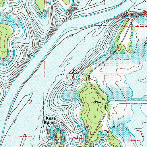Topographic Map of Wilson Bluff, AR