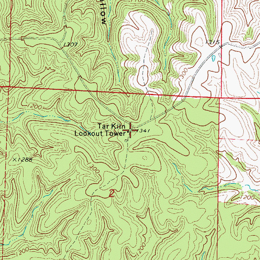 Topographic Map of Clark Hill, AR