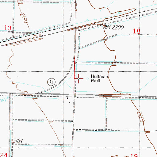 Topographic Map of Hultman Well (historical), AZ