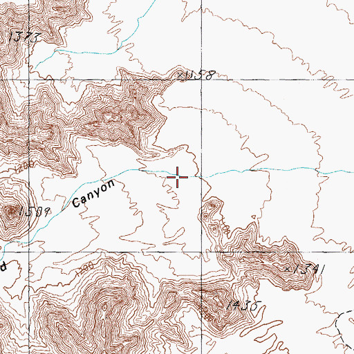 Topographic Map of Hummingbird Canyon, AZ