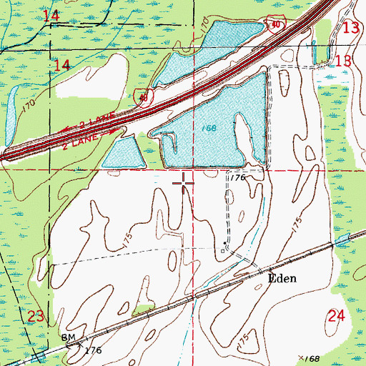 Topographic Map of Jones Island, AR