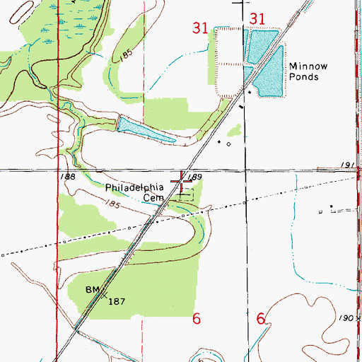 Topographic Map of Philadelphia Church (historical), AR