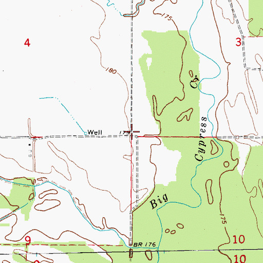 Topographic Map of Raymond (historical), AR