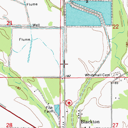 Topographic Map of Towle (historical), AR