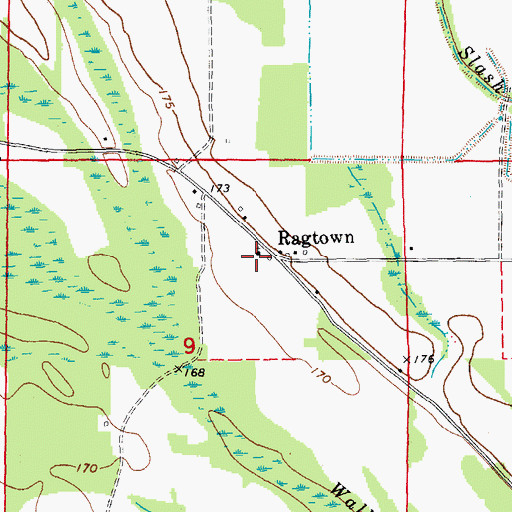 Topographic Map of Pine Hill Church, AR