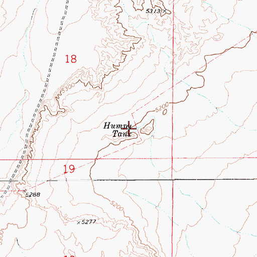 Topographic Map of Humpy Tank, AZ