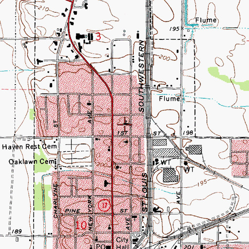 Topographic Map of Mount Olive Missionary Baptist Church, AR