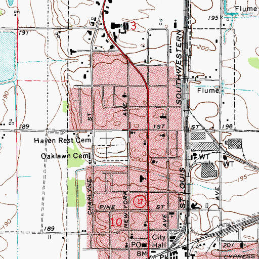 Topographic Map of Heartline Fellowship Church, AR
