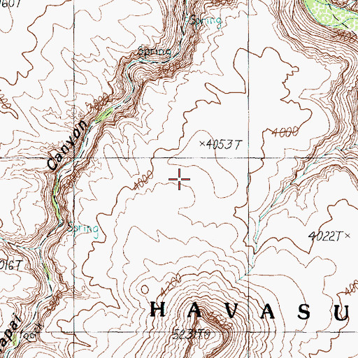 Topographic Map of Hundred and Fifty Mile Canyon, AZ