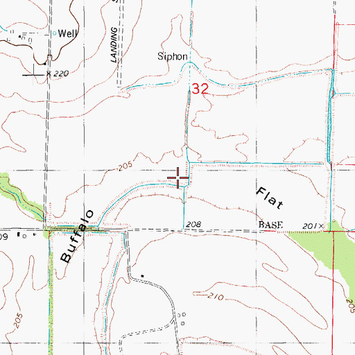 Topographic Map of Buffalo Flat, AR