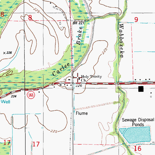 Topographic Map of Holy Trinity Church, AR
