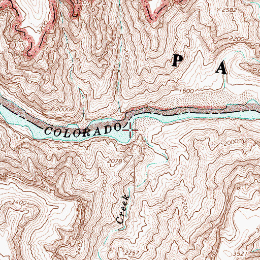 Topographic Map of Hundred and Ninetysix Mile Creek, AZ