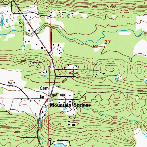 Topographic Map of Woodlawn Addition, AR