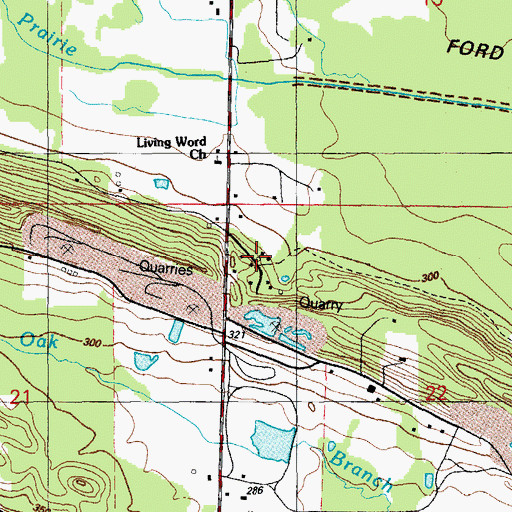 Topographic Map of Shiloh School (historical), AR