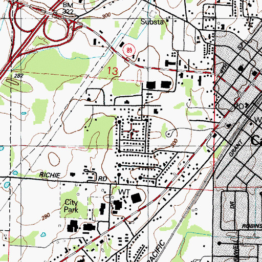 Topographic Map of Bel-Aire Subdivision, AR