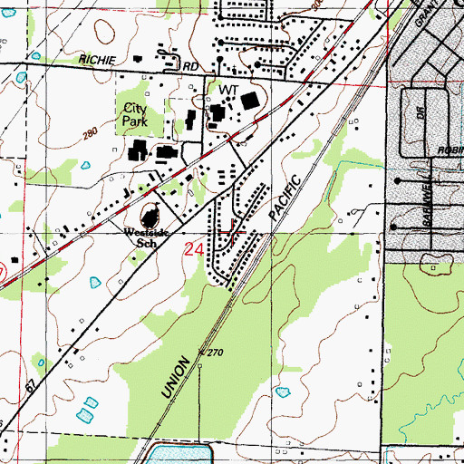 Topographic Map of Pheasant Run Addition, AR