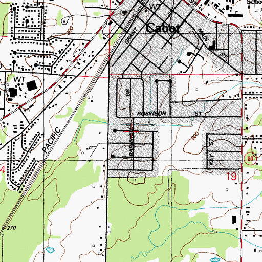 Topographic Map of Southbridge Addition, AR