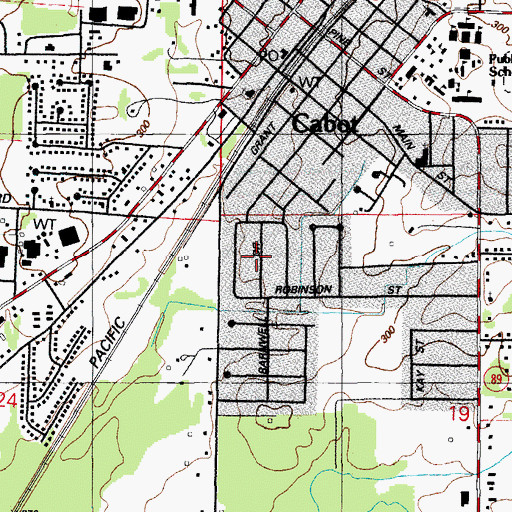 Topographic Map of Meadowlark Addition, AR