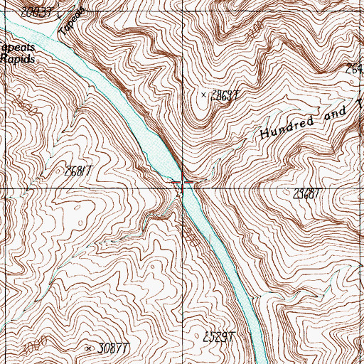 Topographic Map of Hundred and Thirtythree Mile Creek, AZ
