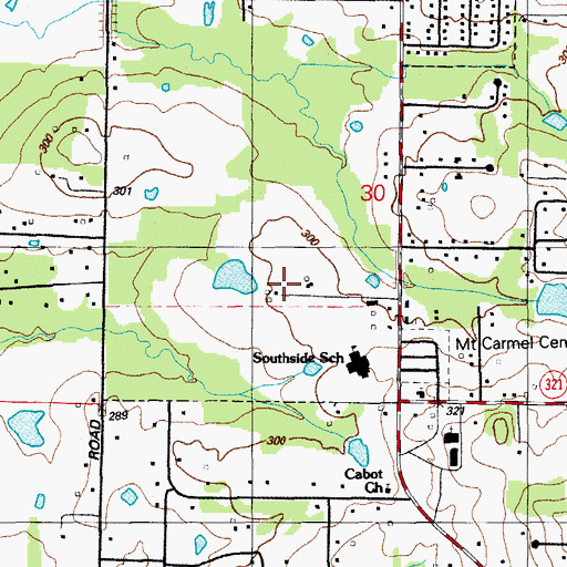 Topographic Map of Cabot Junior High School, AR