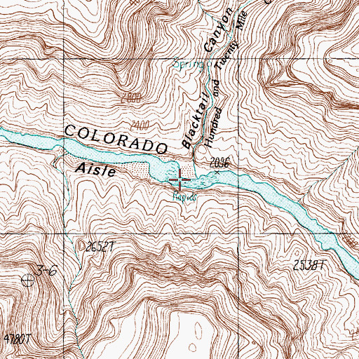 Topographic Map of Hundred and Twenty Mile Creek, AZ