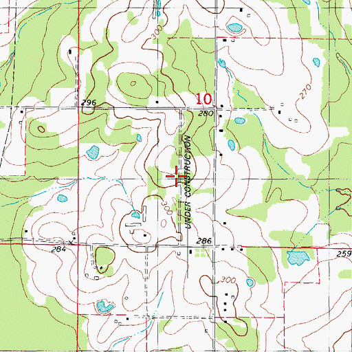Topographic Map of Kelly Addition, AR