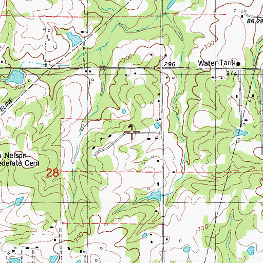 Topographic Map of Dogwood Meadows, AR