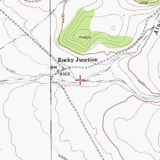 Topographic Map of Alpine Creek, AZ