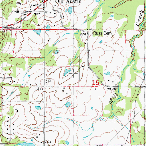 Topographic Map of Trailwood Addition, AR