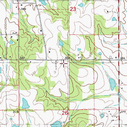 Topographic Map of Whispering Pines Addition, AR