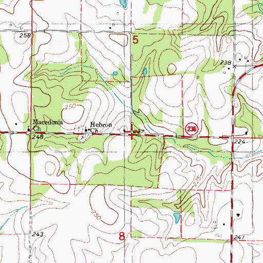 Topographic Map of Waterproof, AR