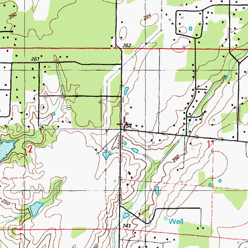 Topographic Map of South Bend Church (historical), AR