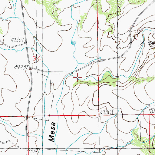 Topographic Map of Hunt Canyon, AZ
