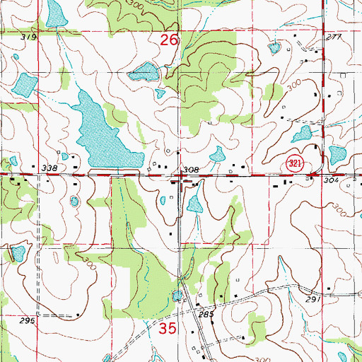 Topographic Map of McCollum School (historical), AR