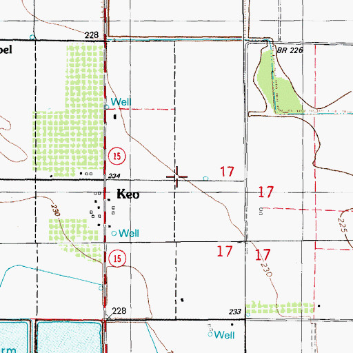 Topographic Map of Pecan Grove School (historical), AR