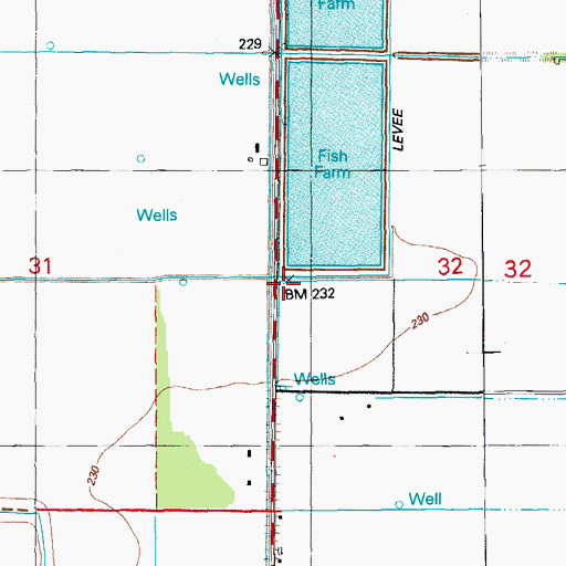 Topographic Map of Witherspoon School (historical), AR