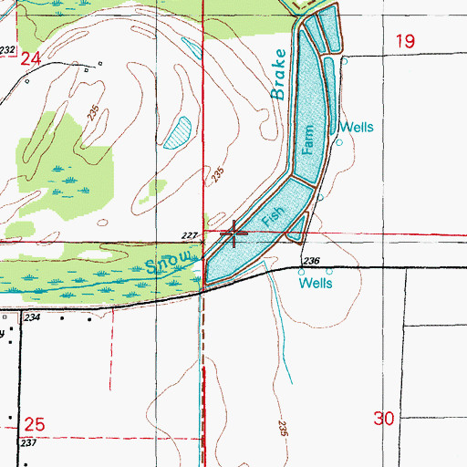 Topographic Map of Gates Store (historical), AR