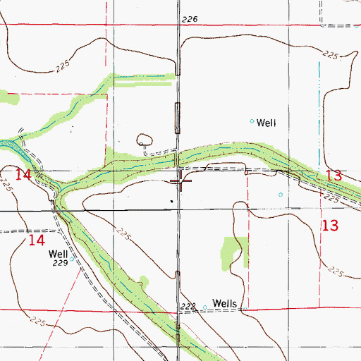 Topographic Map of Hanson School (historical), AR