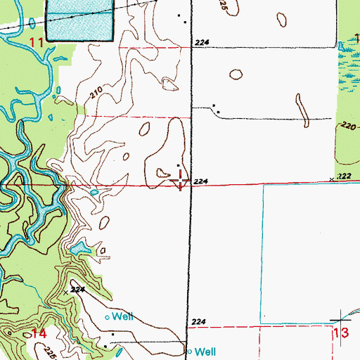 Topographic Map of Pleasant Grove School (historical), AR