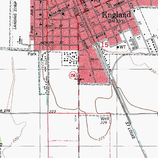 Topographic Map of Southside Baptist Church, AR