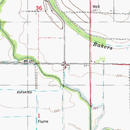 Topographic Map of Hunley Chapel (historical), AR