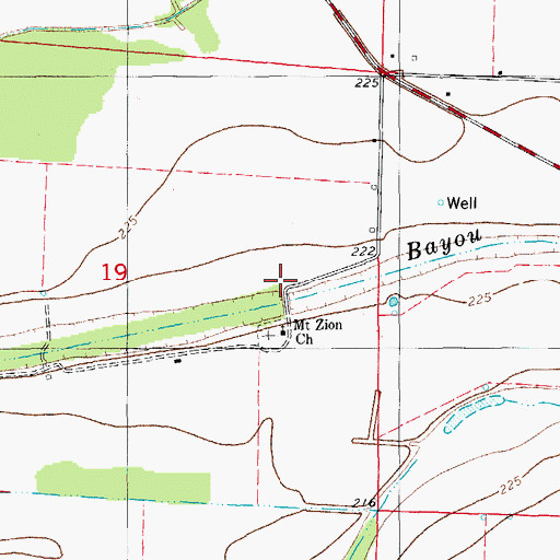 Topographic Map of Miller School (historical), AR
