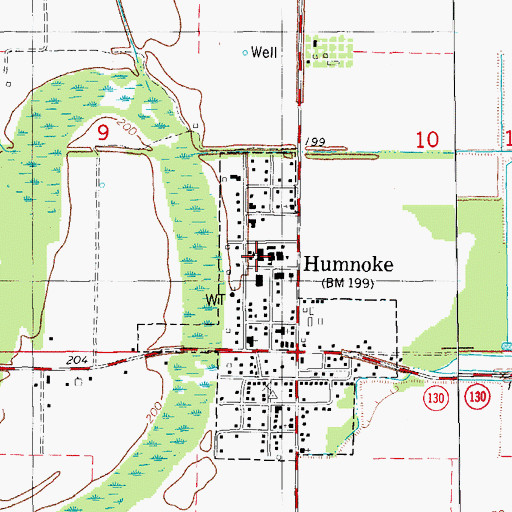 Topographic Map of Humnoke Elementary School, AR