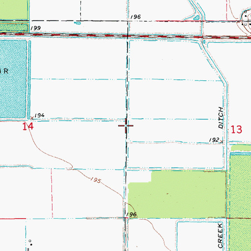Topographic Map of Catalpa Flat, AR
