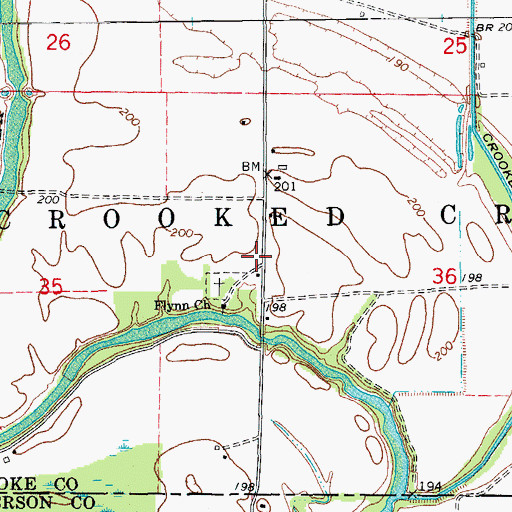 Topographic Map of Flynn School (historical), AR