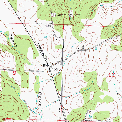Topographic Map of Bellair, AR