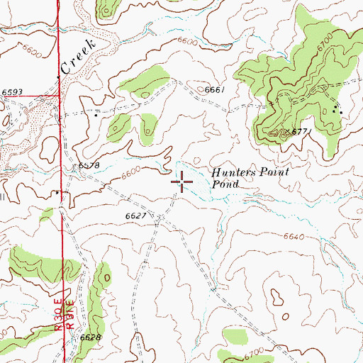 Topographic Map of Hunters Point Pond, AZ