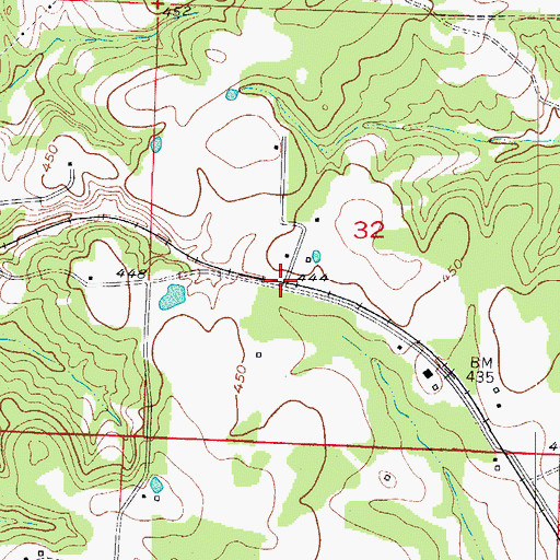 Topographic Map of Compton (historical), AR