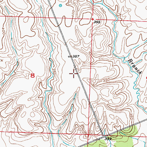 Topographic Map of Bunker Hill School (historical), AR